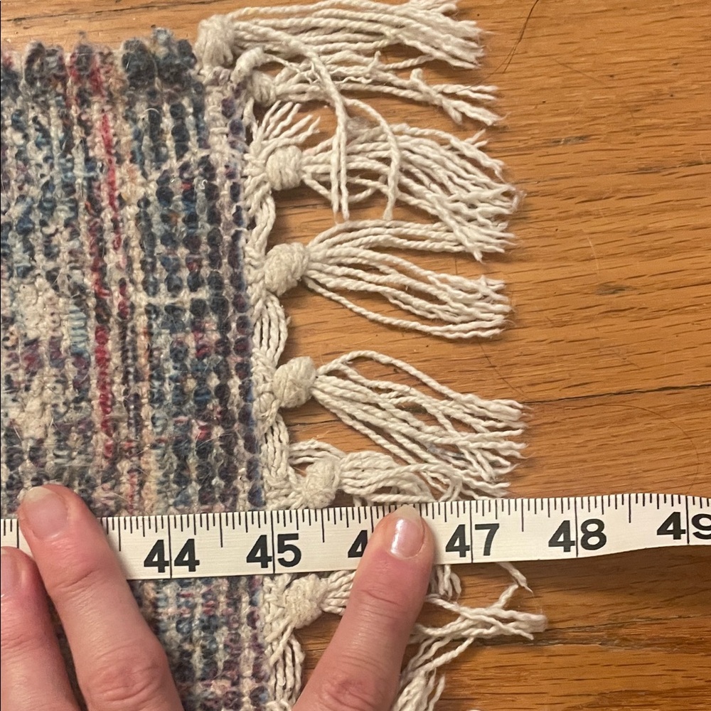 Shabby Chic Blue and Cream Rug - Picture 4 of 9